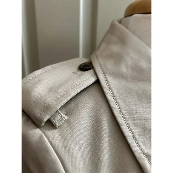 J Crew 2018 Icon Trench Coat Belted Tan Khaki Double Breasted H5852 Size 2